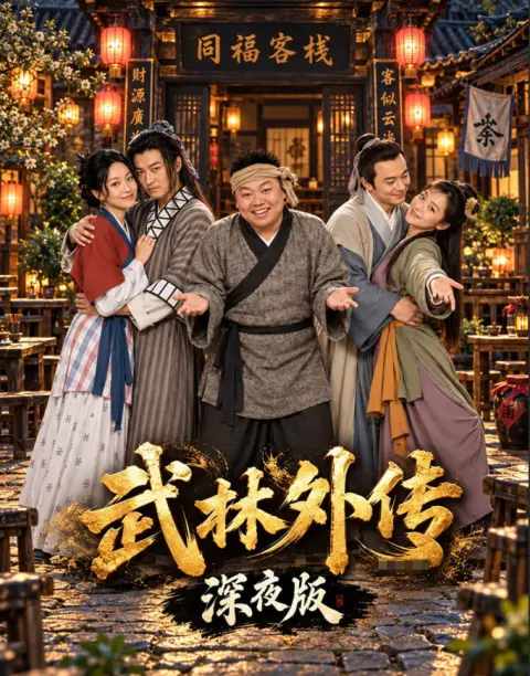 公寓群像短剧封面，几位男女角色围坐一起